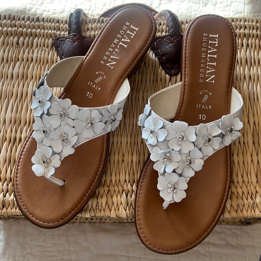 White sandals